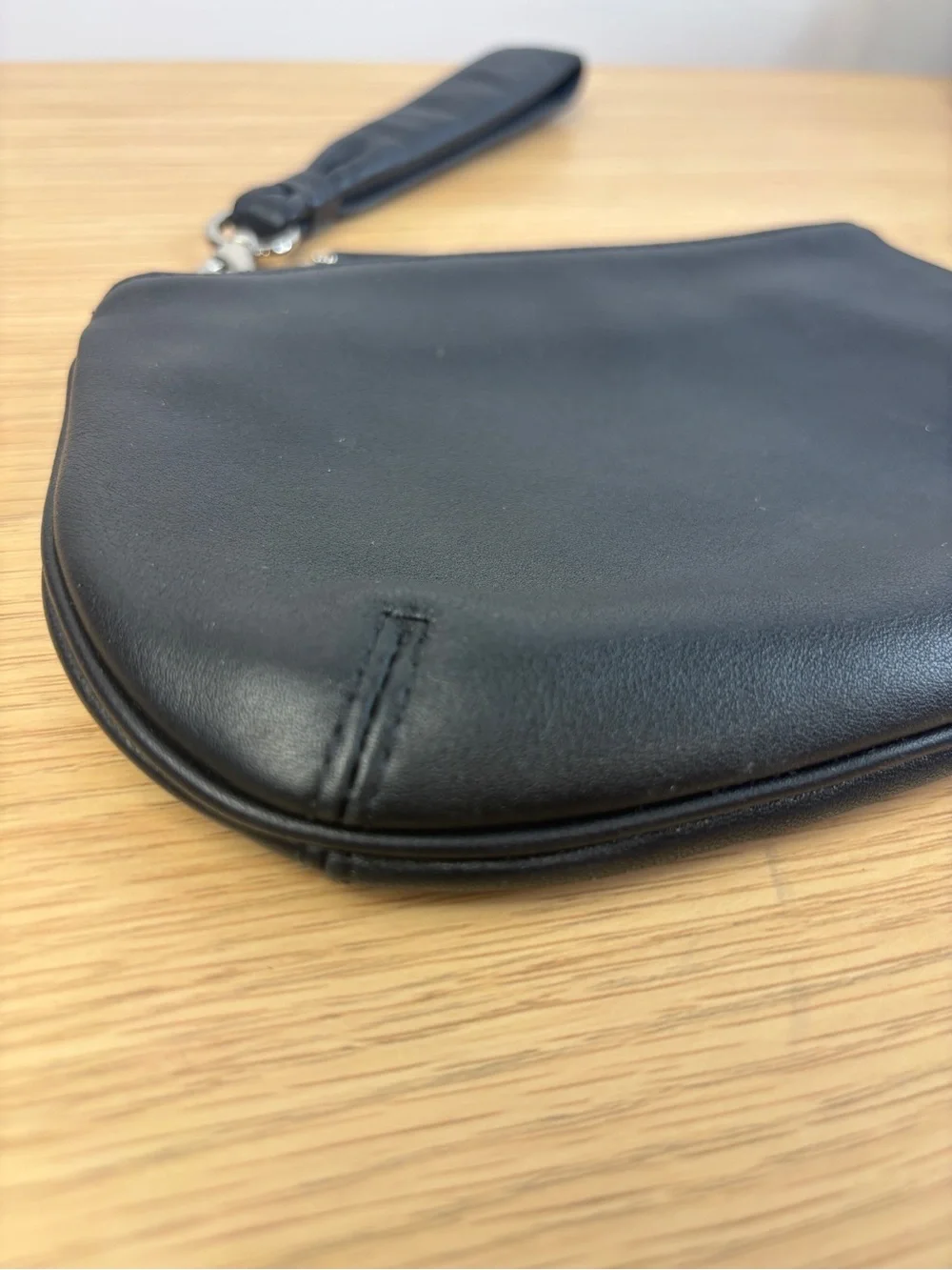 Y2K Coach Black Leather Wristlet‎ Clutch